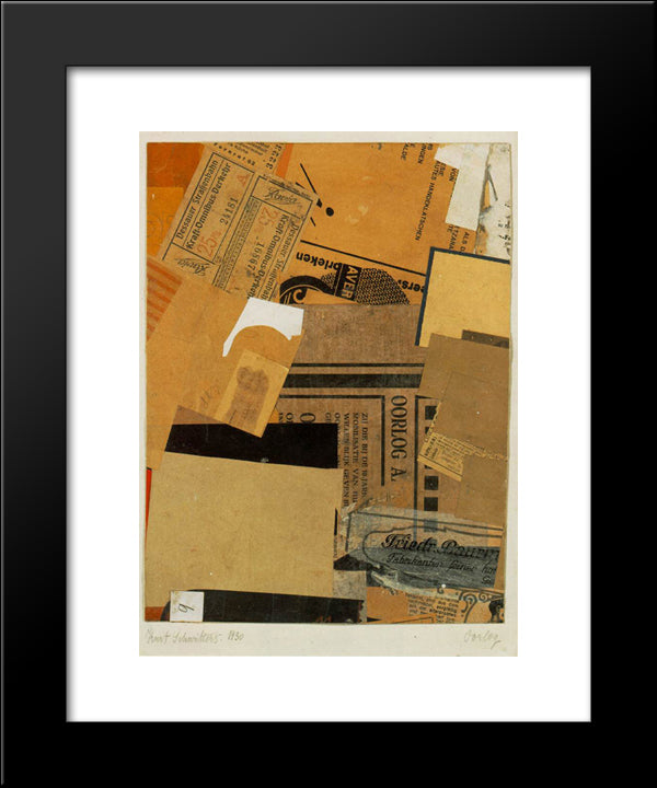 Oorlog 20x24 Black Modern Wood Framed Art Print Poster by Schwitters, Kurt