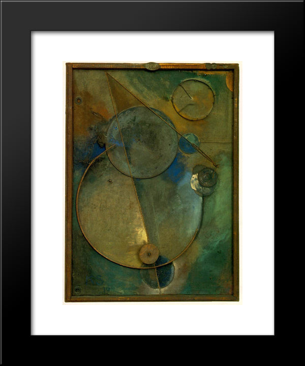 Revolving 20x24 Black Modern Wood Framed Art Print Poster by Schwitters, Kurt