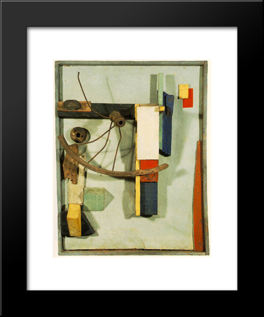 Small Sailors' Home 20x24 Black Modern Wood Framed Art Print Poster by Schwitters, Kurt