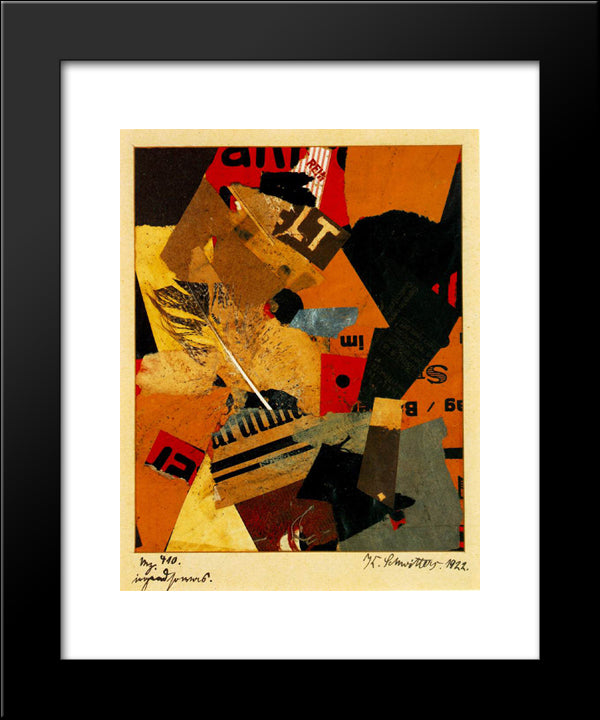 Something Or Other 20x24 Black Modern Wood Framed Art Print Poster by Schwitters, Kurt
