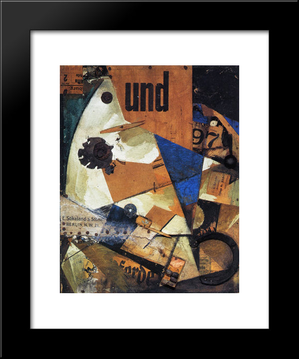 The And-Picture 20x24 Black Modern Wood Framed Art Print Poster by Schwitters, Kurt