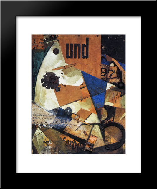 The And-Picture 20x24 Black Modern Wood Framed Art Print Poster by Schwitters, Kurt