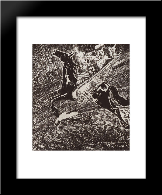 1St Of May 20x24 Black Modern Wood Framed Art Print Poster by Petrov Vodkin, Kuzma