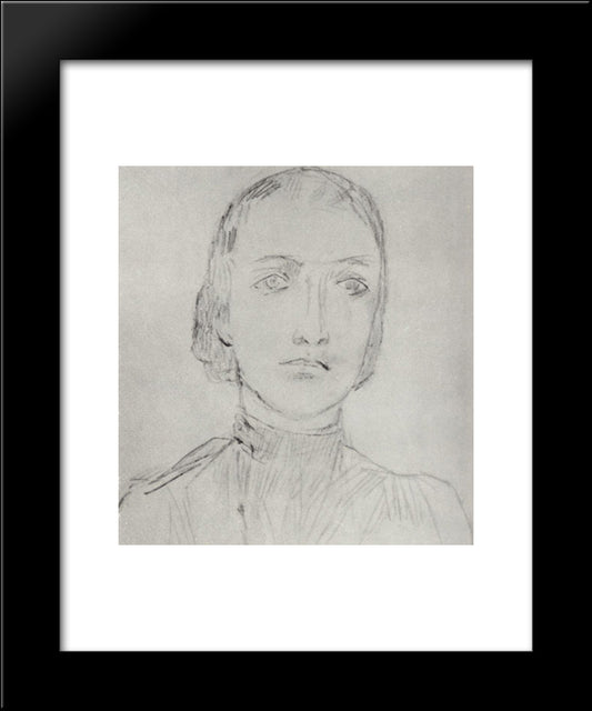 Alyosha 20x24 Black Modern Wood Framed Art Print Poster by Petrov Vodkin, Kuzma