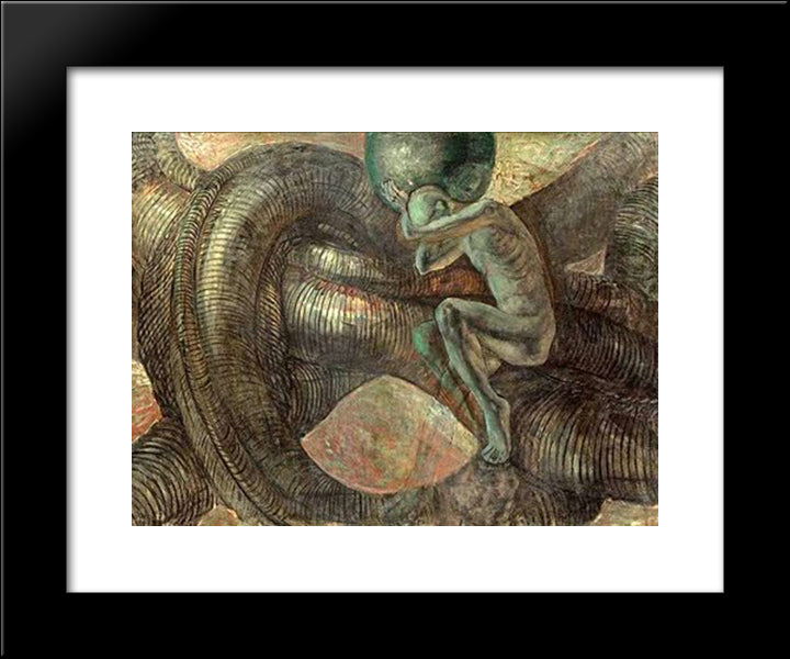Chaos 20x24 Black Modern Wood Framed Art Print Poster by Petrov Vodkin, Kuzma
