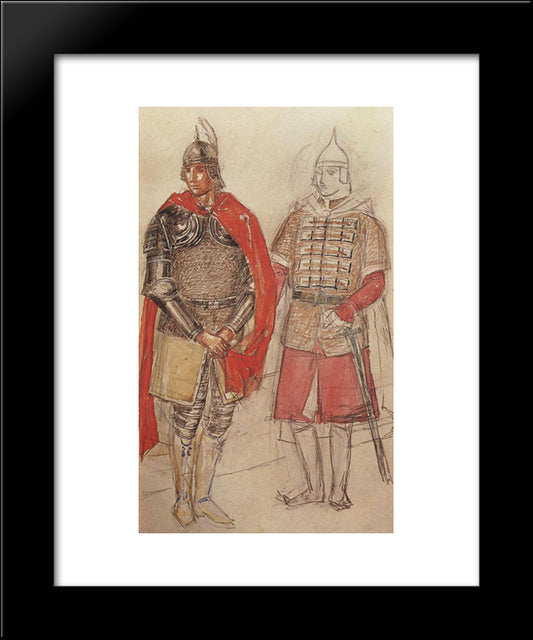 Costume Design For The Tragedy Of Pushkin'S Boris Godunov  20x24 Black Modern Wood Framed Art Print Poster by Petrov Vodkin, Kuzma
