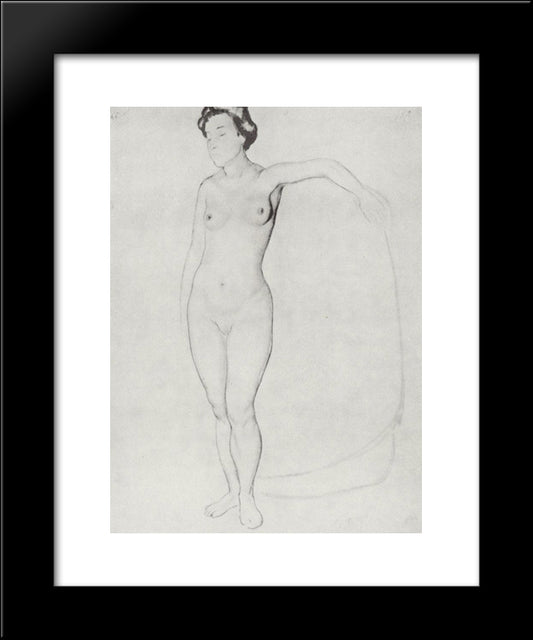 Drawing For The Painting'S Dream 20x24 Black Modern Wood Framed Art Print Poster by Petrov Vodkin, Kuzma