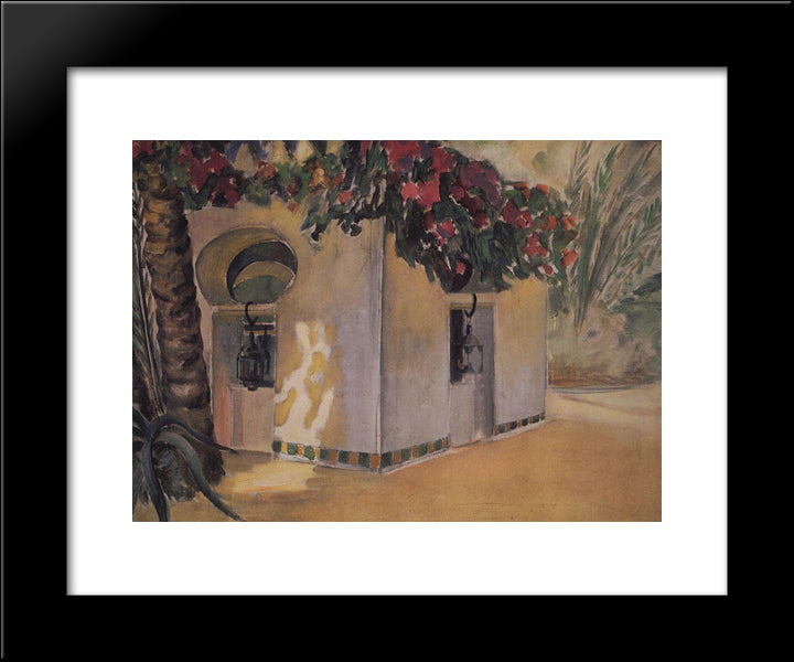 Garden Beneventum 20x24 Black Modern Wood Framed Art Print Poster by Petrov Vodkin, Kuzma