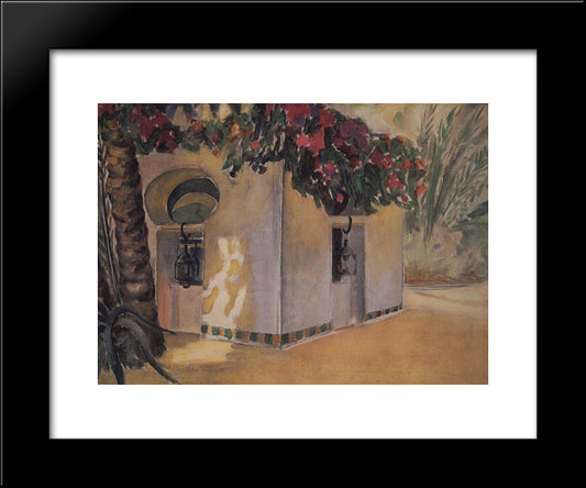 Garden Beneventum 20x24 Black Modern Wood Framed Art Print Poster by Petrov Vodkin, Kuzma