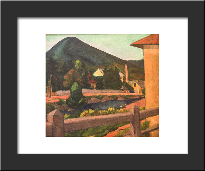 Nagybanya View 20x24 Black Modern Wood Framed Art Print Poster by Tihanyi, Lajos