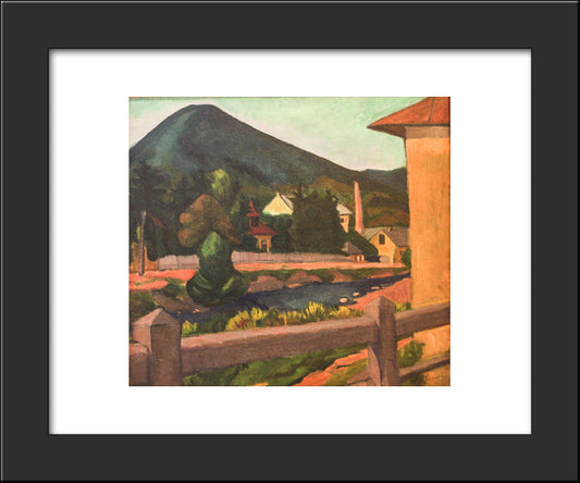 Nagybanya View 20x24 Black Modern Wood Framed Art Print Poster by Tihanyi, Lajos