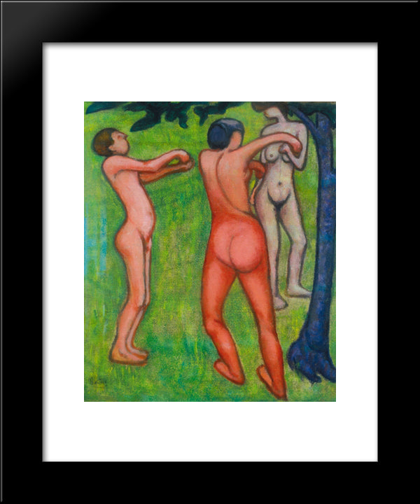 Nudes 20x24 Black Modern Wood Framed Art Print Poster by Tihanyi, Lajos