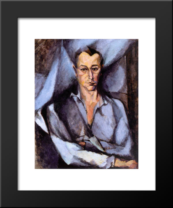 Portrait Of Gyorgy Boloni 20x24 Black Modern Wood Framed Art Print Poster by Tihanyi, Lajos