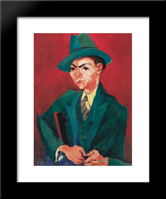 Portrait Of Jacques De La Fregonniere 20x24 Black Modern Wood Framed Art Print Poster by Tihanyi, Lajos