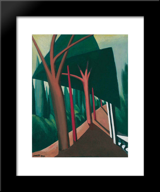 Three Trees 20x24 Black Modern Wood Framed Art Print Poster by Tihanyi, Lajos