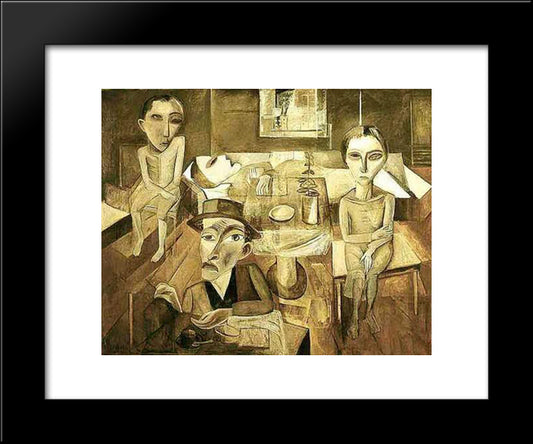 A Familia Enferma 20x24 Black Modern Wood Framed Art Print Poster by Segall, Lasar