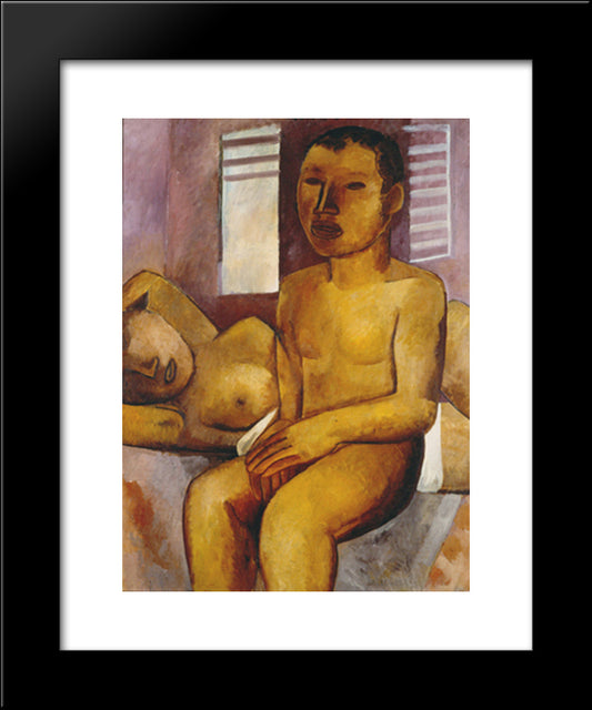 Dois Nus 20x24 Black Modern Wood Framed Art Print Poster by Segall, Lasar