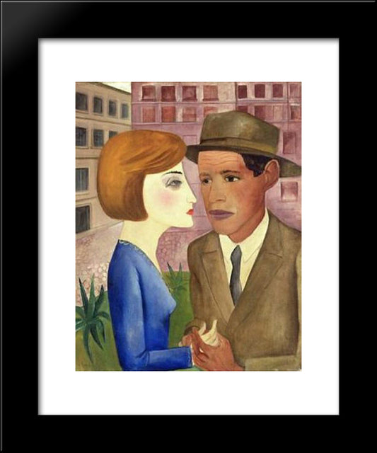 Encontro 20x24 Black Modern Wood Framed Art Print Poster by Segall, Lasar