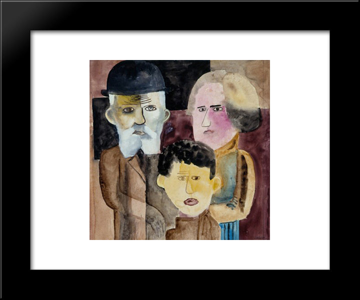 Familia 20x24 Black Modern Wood Framed Art Print Poster by Segall, Lasar