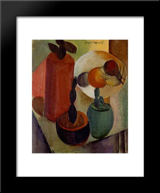 Natureza Morta Com Tres Vasos De Cactos 20x24 Black Modern Wood Framed Art Print Poster by Segall, Lasar