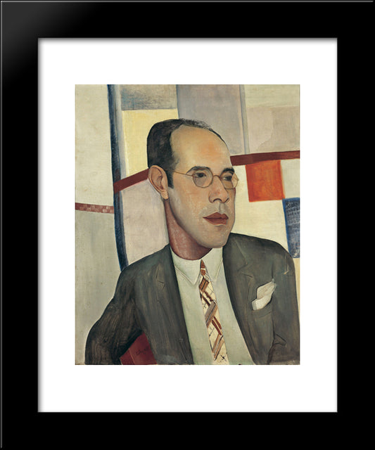 Retrato De Mario De Andrade 20x24 Black Modern Wood Framed Art Print Poster by Segall, Lasar