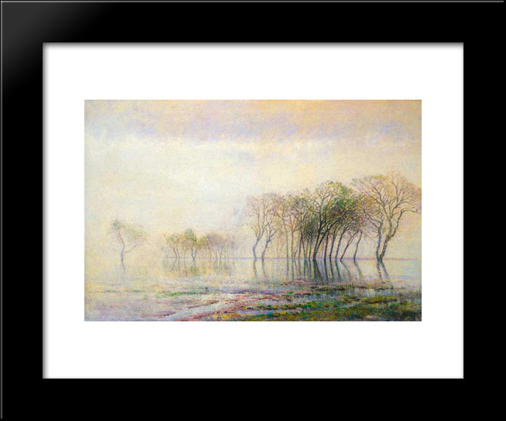 Melting 20x24 Black Modern Wood Framed Art Print Poster by Mednyanszky, Laszlo