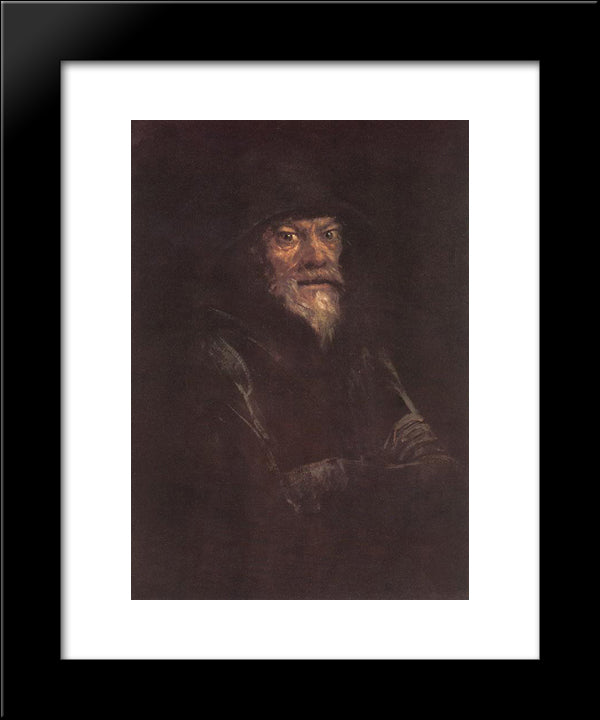 Old Man 20x24 Black Modern Wood Framed Art Print Poster by Mednyanszky, Laszlo