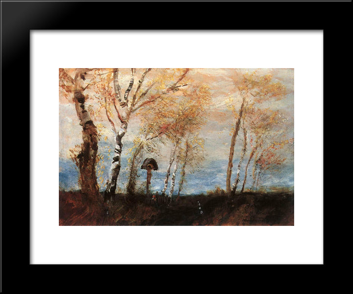 Under The Cross 20x24 Black Modern Wood Framed Art Print Poster by Mednyanszky, Laszlo