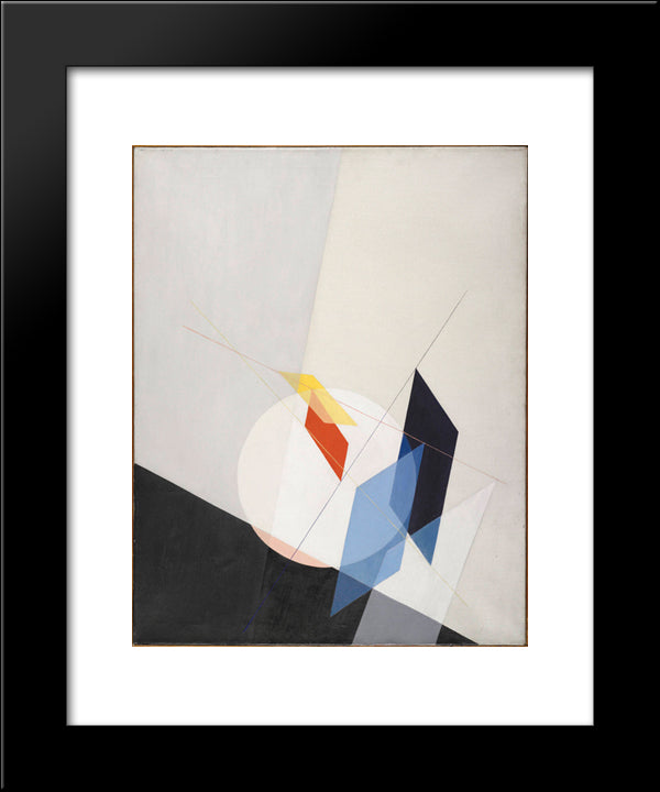 A 18 20x24 Black Modern Wood Framed Art Print Poster by Moholy Nagy, Laszlo