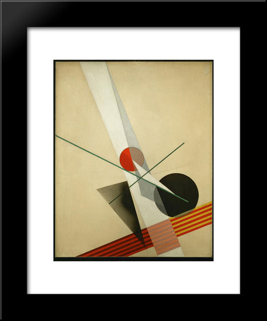 Composition A Xxi 20x24 Black Modern Wood Framed Art Print Poster by Moholy Nagy, Laszlo