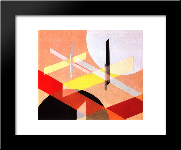 Composition Z Viii 20x24 Black Modern Wood Framed Art Print Poster by Moholy Nagy, Laszlo