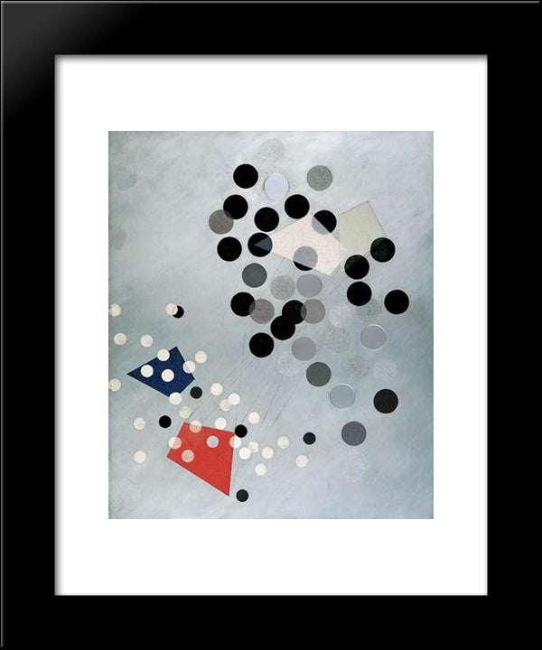 Construction Al6 20x24 Black Modern Wood Framed Art Print Poster by Moholy Nagy, Laszlo