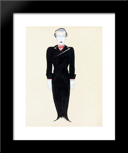 Costume Design For Tales Of Hoffmann 20x24 Black Modern Wood Framed Art Print Poster by Moholy Nagy, Laszlo