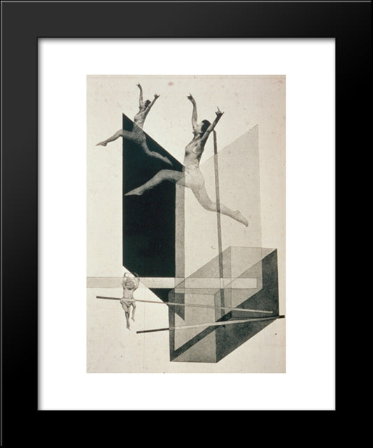 Human Mechanics 20x24 Black Modern Wood Framed Art Print Poster by Moholy Nagy, Laszlo