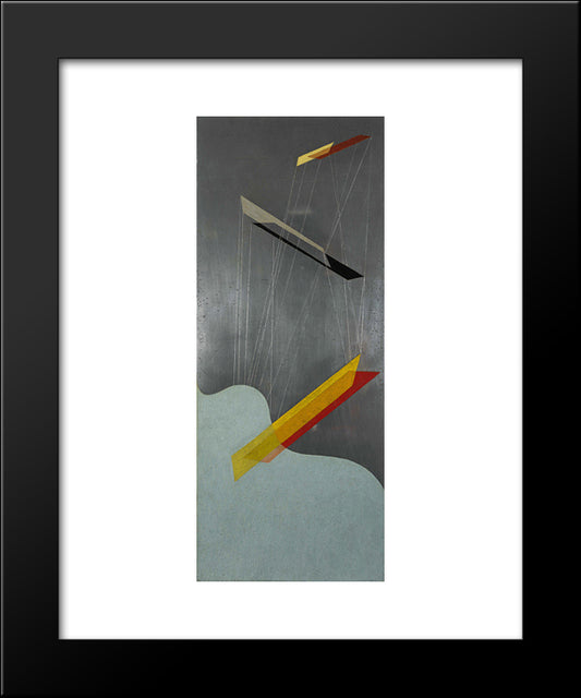 Sil I 20x24 Black Modern Wood Framed Art Print Poster by Moholy Nagy, Laszlo