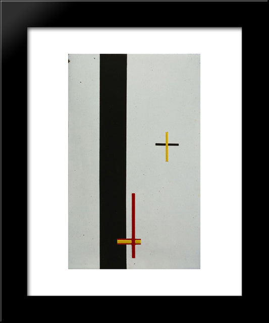 Telephone Picture Em 3 20x24 Black Modern Wood Framed Art Print Poster by Moholy Nagy, Laszlo