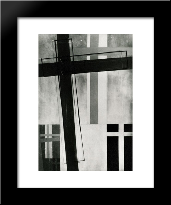 Untitled 20x24 Black Modern Wood Framed Art Print Poster by Moholy Nagy, Laszlo