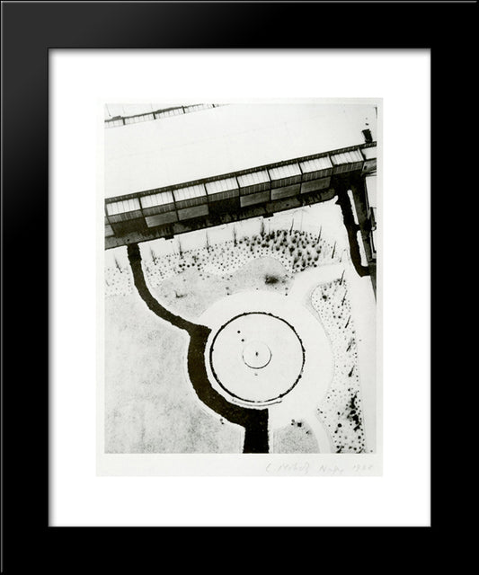 View From The Berlin Radio Tower In Winter 20x24 Black Modern Wood Framed Art Print Poster by Moholy Nagy, Laszlo