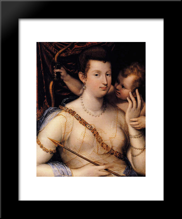 Isabella Ruini As Venus 20x24 Black Modern Wood Framed Art Print Poster by Fontana, Lavinia