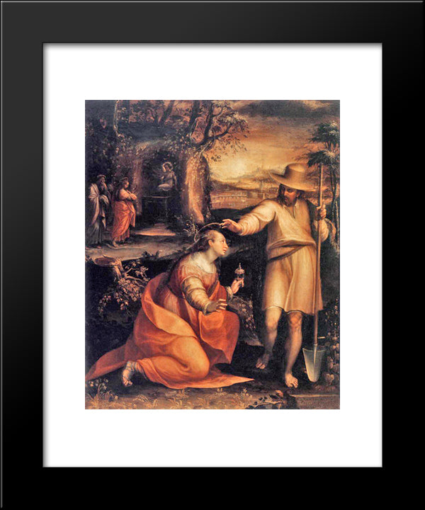 Noli Me Tangere 20x24 Black Modern Wood Framed Art Print Poster by Fontana, Lavinia