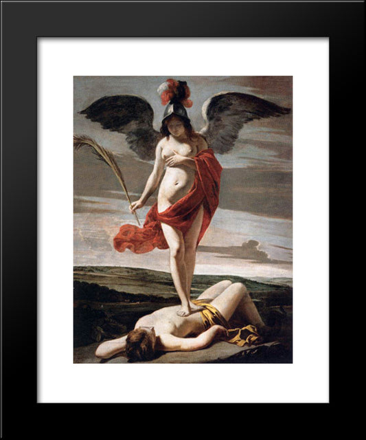 Allegory Of Victory 20x24 Black Modern Wood Framed Art Print Poster by Le Nain brothers