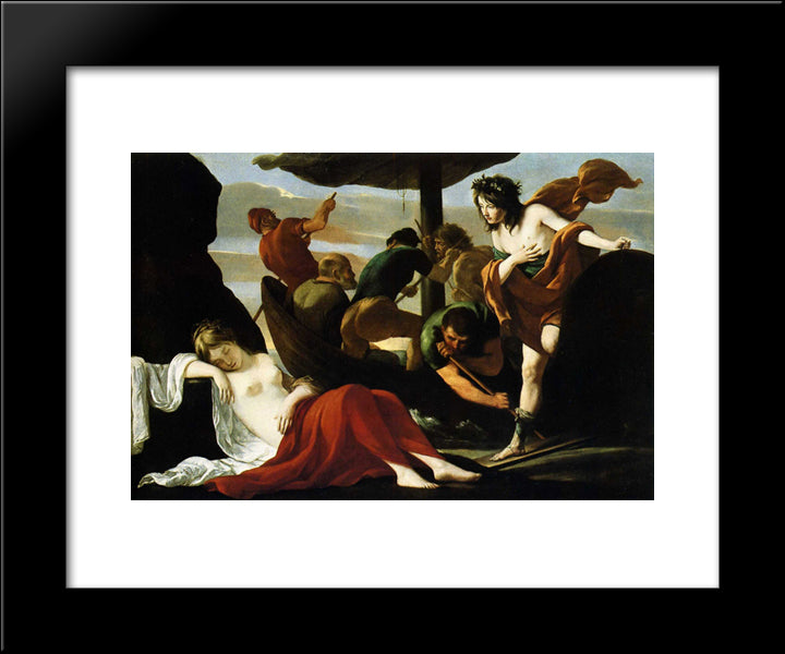 Bacchus And Ariadne 20x24 Black Modern Wood Framed Art Print Poster by Le Nain brothers