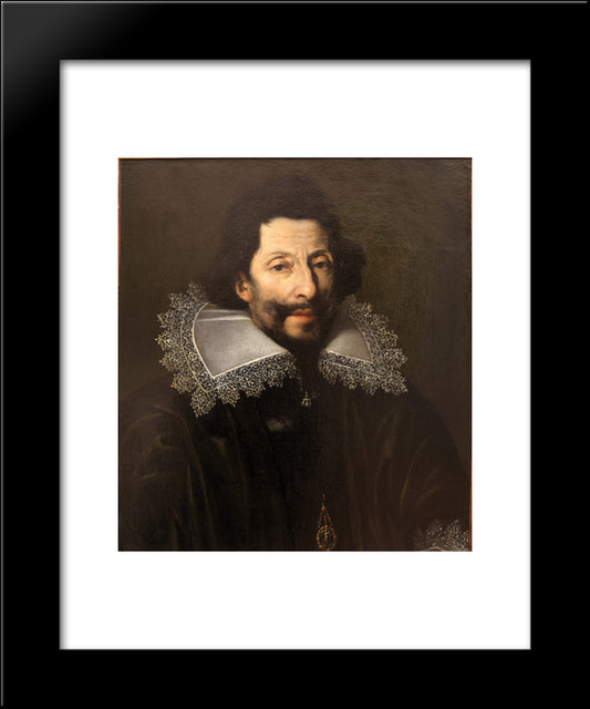 Portrait Of A Knight Of Saint Michael 20x24 Black Modern Wood Framed Art Print Poster by Le Nain brothers