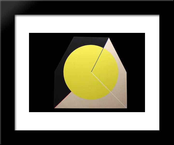 Cubibop 20x24 Black Modern Wood Framed Art Print Poster by Valledor, Leo