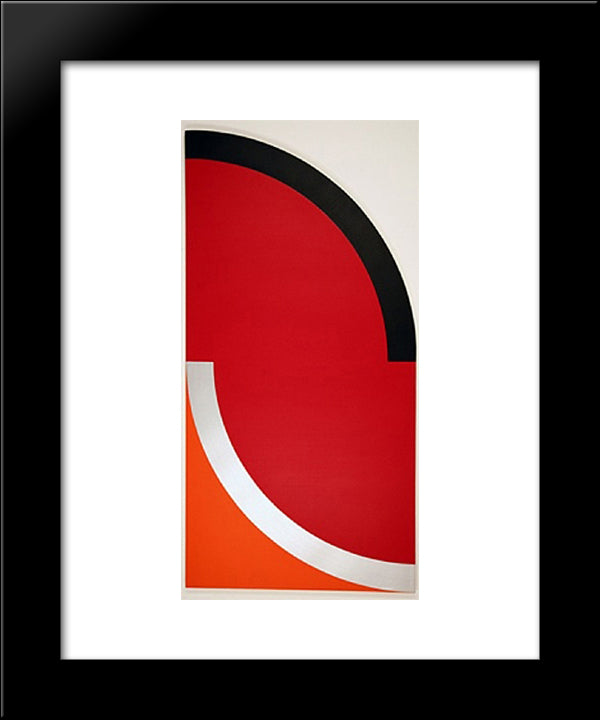 Shapin' Up 20x24 Black Modern Wood Framed Art Print Poster by Valledor, Leo