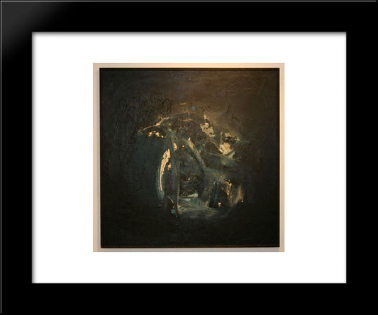 Whose Blues 20x24 Black Modern Wood Framed Art Print Poster by Valledor, Leo