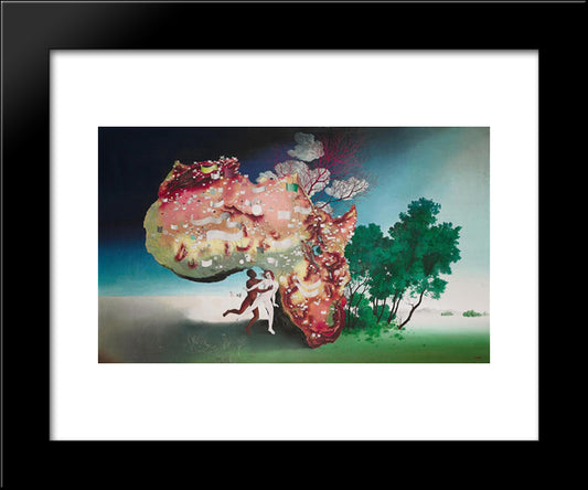 Carte De L'Afrique 20x24 Black Modern Wood Framed Art Print Poster by Tutundjian, Leon Arthur