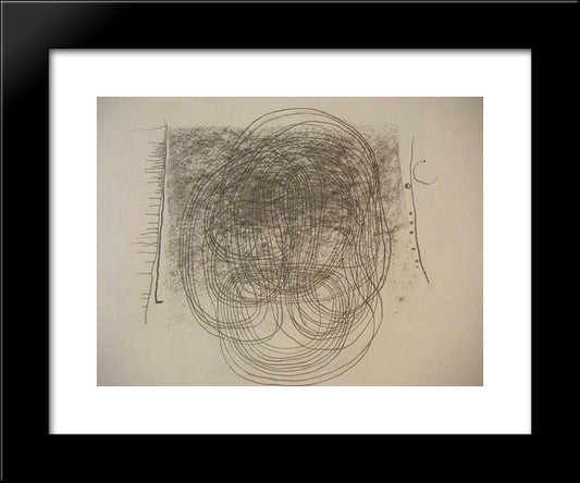Circles And Lines 20x24 Black Modern Wood Framed Art Print Poster by Tutundjian, Leon Arthur