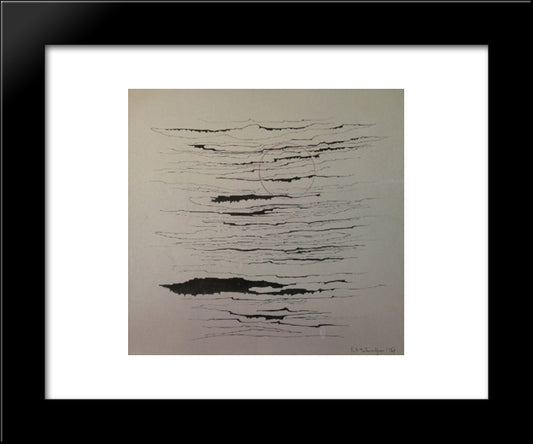 Composition Abstraite 20x24 Black Modern Wood Framed Art Print Poster by Tutundjian, Leon Arthur