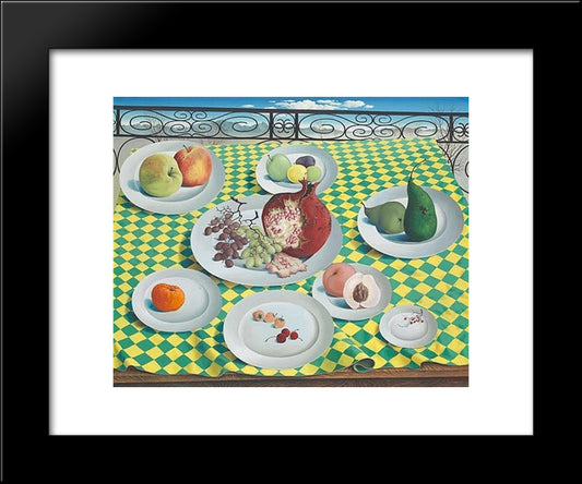 Dejeuner De Fruits 20x24 Black Modern Wood Framed Art Print Poster by Tutundjian, Leon Arthur